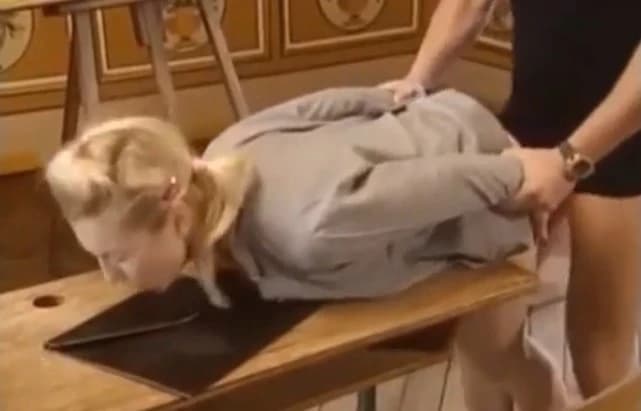 The teacher drove his cock into the ass of a young student