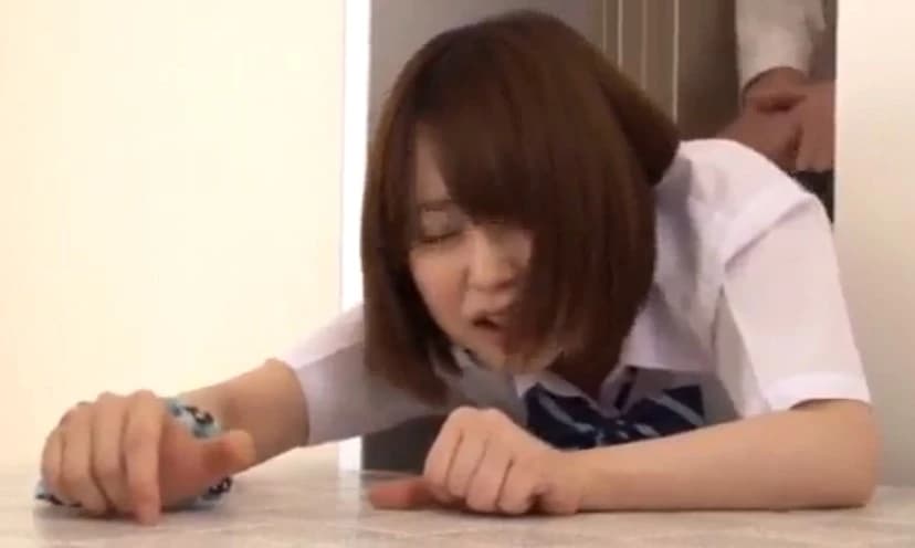 A cute Japanese was forced in a stuck elevator