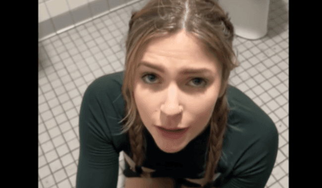 Took His Friend's Girl to the Toilet and Quickly Had Sex with Her